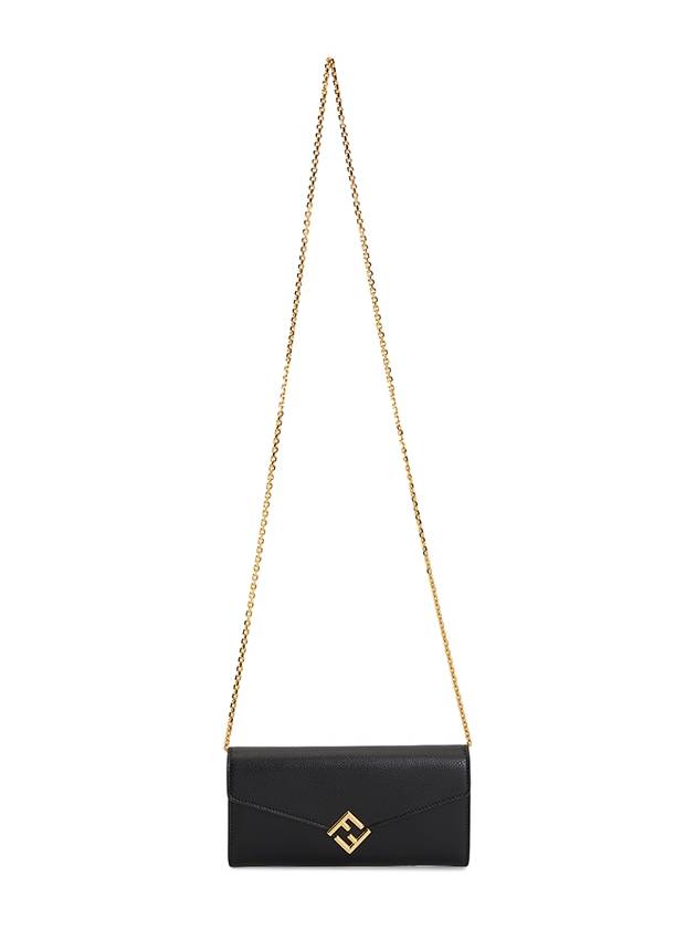 FF Diamond Continental Chain Long Wallet Black - FENDI - BALAAN 7