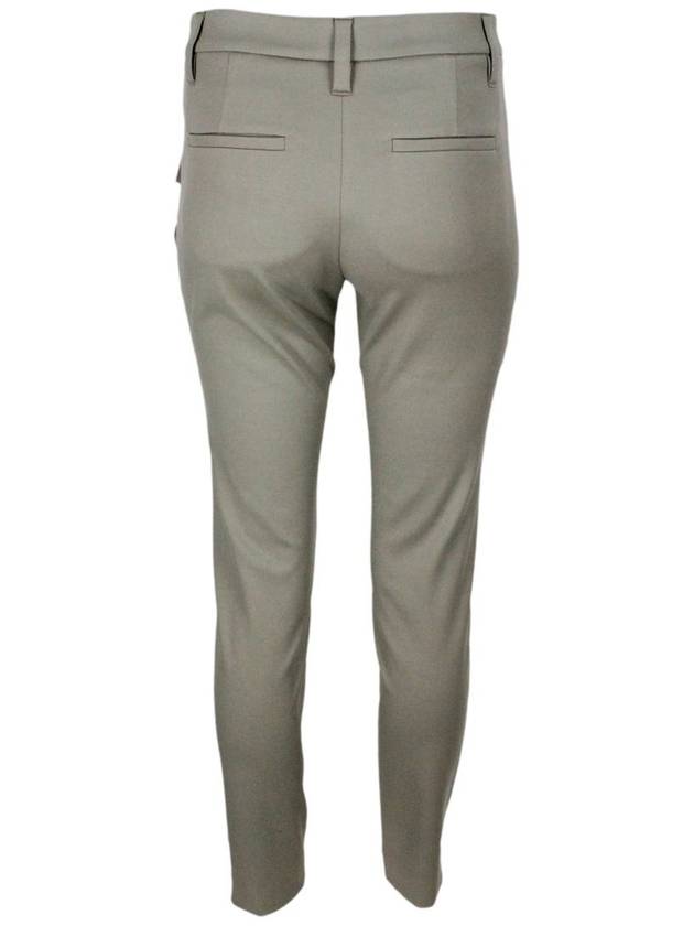 stretch cotton cover slim fit pants - BRUNELLO CUCINELLI - BALAAN 4