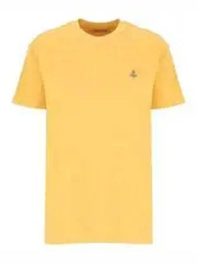 ORB Logo Cotton Short Sleeve T-Shirt Yellow - VIVIENNE WESTWOOD - BALAAN 2