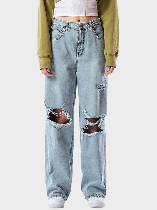 Regal Destroyed Wide Denim Pants - PHILOGRAM - BALAAN 1