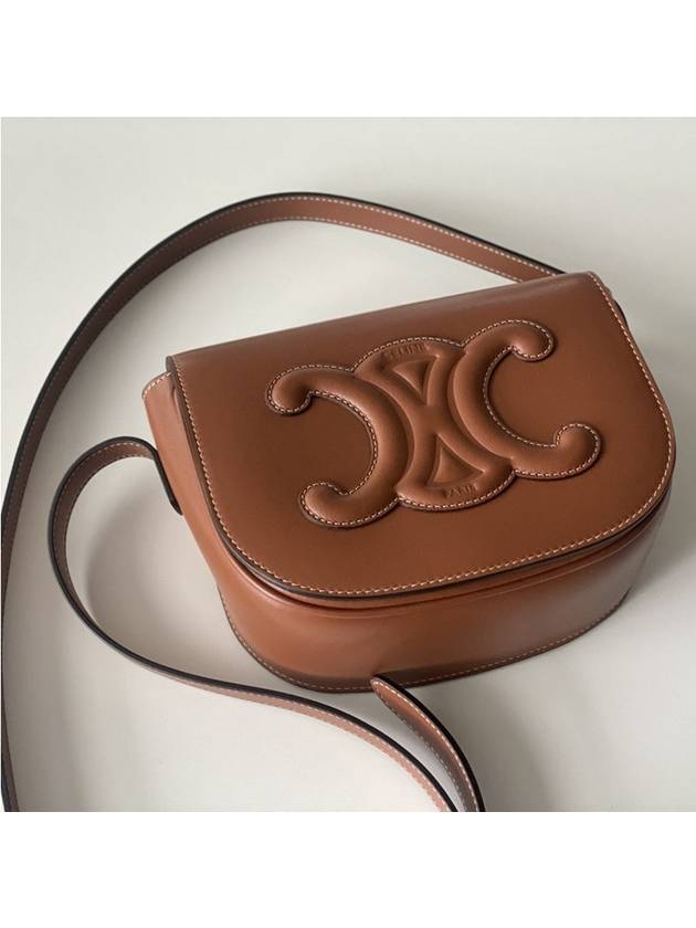 Folco Cuir Triomphe Calfskin Cross Bag Tan - CELINE - BALAAN 5