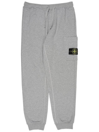 Compass Patch Cotton Track Pants Grey - STONE ISLAND - BALAAN 1