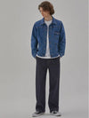 Denim trucker twotuck jacket indigo - CORK - BALAAN 2