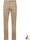 Slim Fit Stretch Cotton Satin Chino Straight Pants Open Brown - HUGO BOSS - BALAAN 2