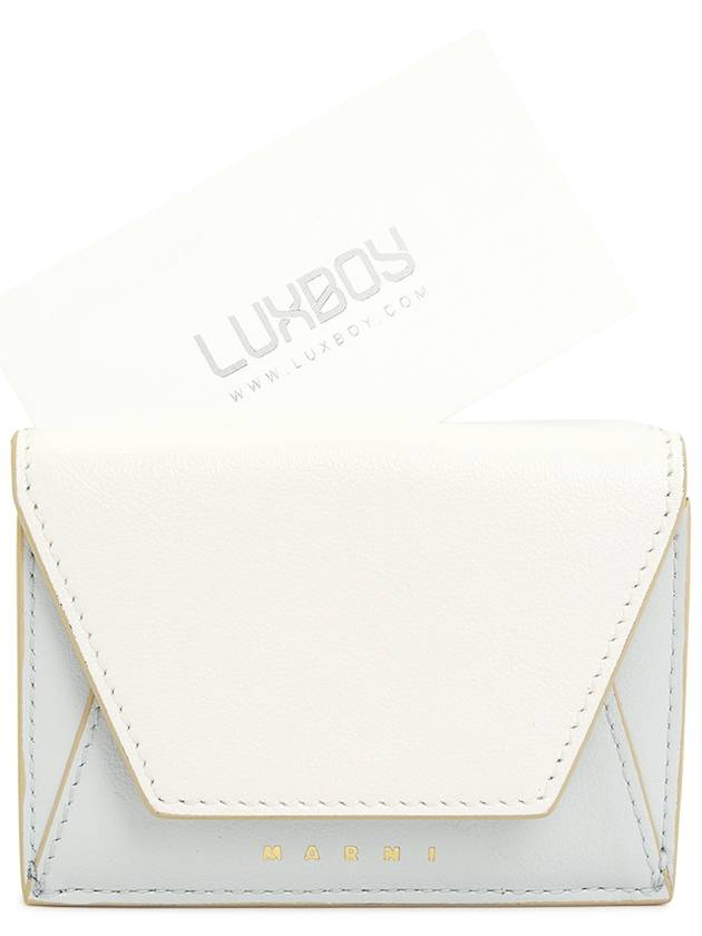 Logo Leather Half Wallet White - MARNI - BALAAN 9