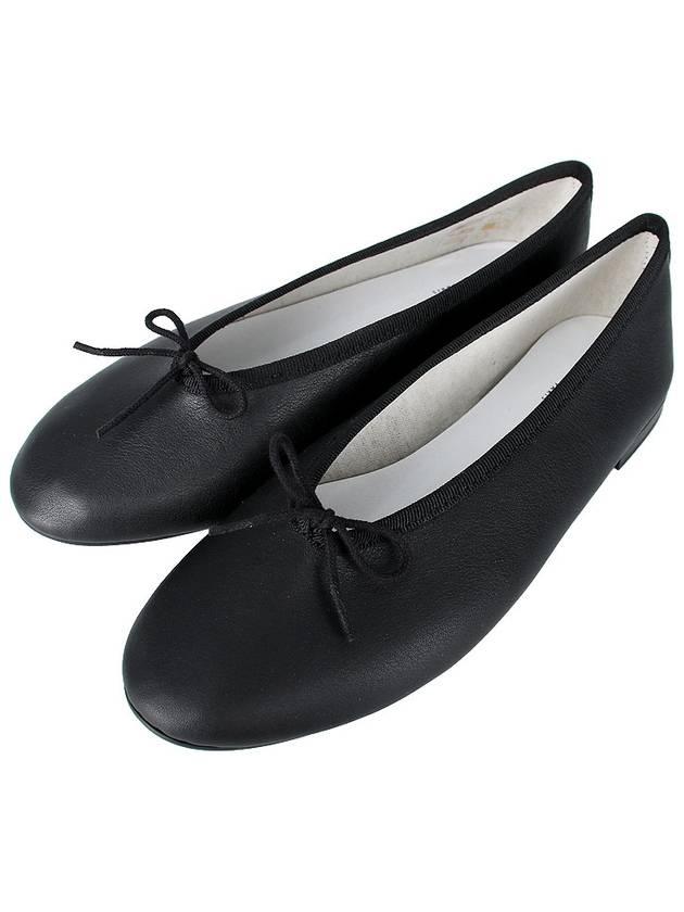 Lilouh Bow Detail Leather Flats Black - REPETTO - BALAAN 3