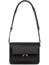 Trunk Saffiano Leather Shoulder Bag Black - MARNI - BALAAN 3