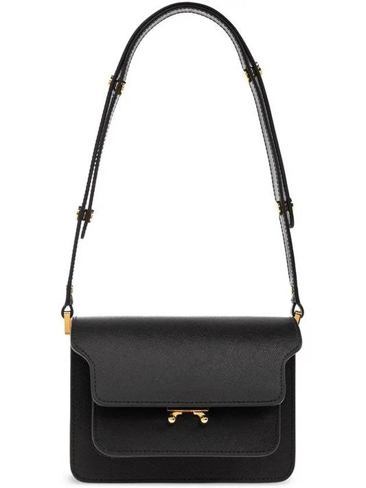 Trunk Saffiano Leather Shoulder Bag Black - MARNI - BALAAN 2