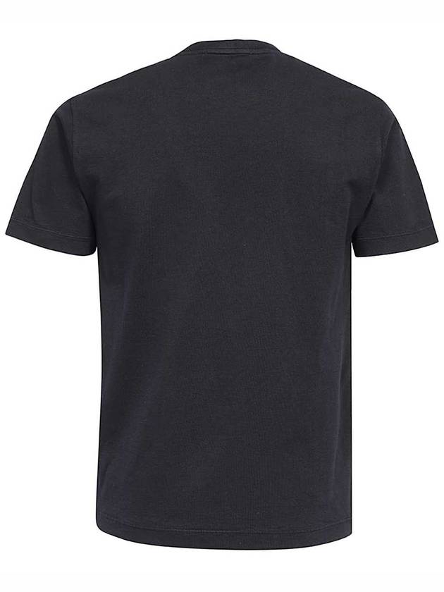 Logo Print Short Sleeve T-Shirt Black - STONE ISLAND - BALAAN 3