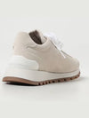 Chain Suede Low Top Sneakers Ivory - BRUNELLO CUCINELLI - BALAAN 4