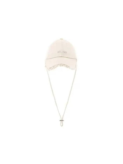 La Casquette Artichaut Fringe Metal Logo Ball Cap Off White - JACQUEMUS - BALAAN 2