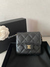 Classic chain mini bag snap caviar black gold AP3259 - CHANEL - BALAAN 1