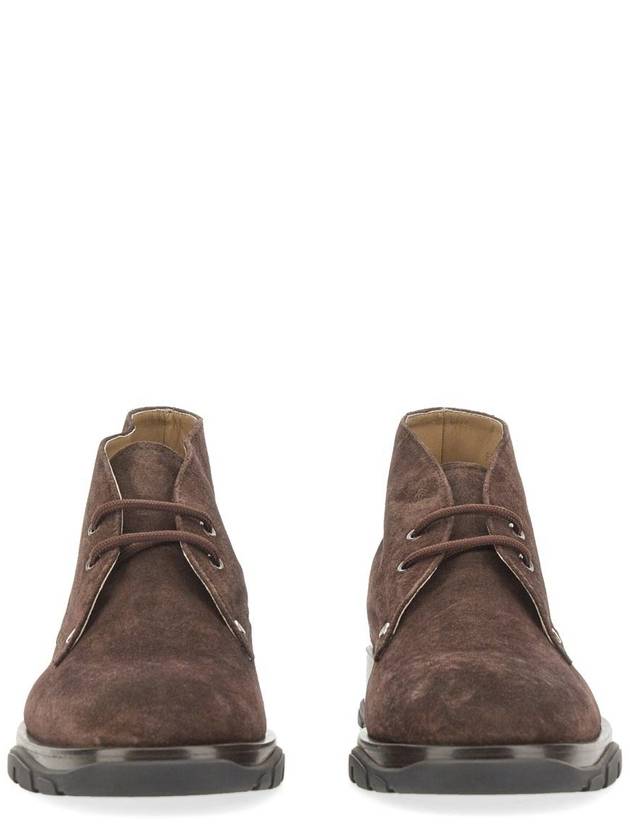 Lace-Up Ankle Boots Brown - ALEXANDER MCQUEEN - BALAAN 3