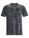 Wash Tonal Sports Style Short Sleeve T-Shirt Grey - UNDER ARMOUR - BALAAN 1