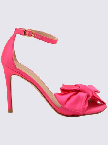 Stuart Weitzman Hot Pink Satin Loveknot Sandals - STUART WEITZMAN - BALAAN 1