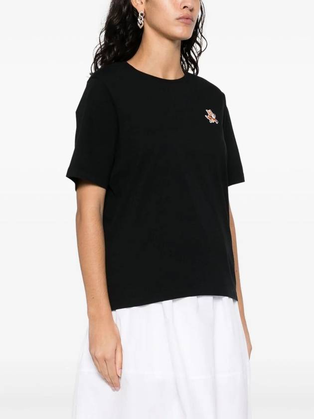 Speedy Fox Patch Comfort Short Sleeve T-Shirt Black - MAISON KITSUNE - BALAAN 3