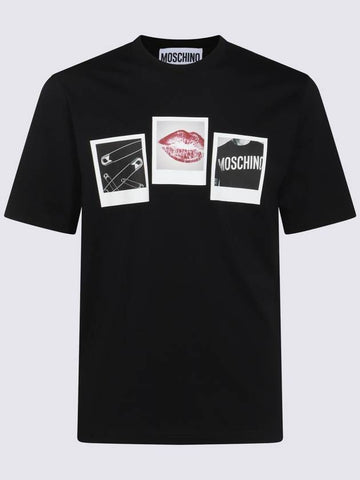 Moschino Black Cotton T-Shirt - MOSCHINO - BALAAN 1