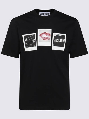 Moschino Black Cotton T-Shirt - MOSCHINO - BALAAN 1