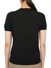 Women's Regal Wool Slim Crew Neck Short Sleeve T-Shirt Black - THEORY - BALAAN 5