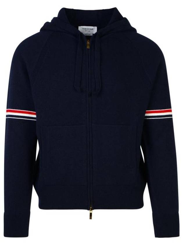 Armband Cashmere Zip-Up Hoodie Navy - THOM BROWNE - BALAAN 1