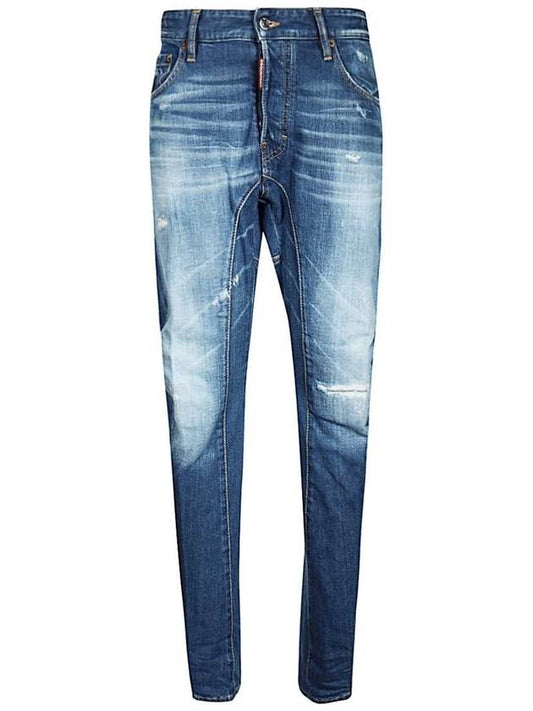 suede patch slim biker jeans - DSQUARED2 - BALAAN.
