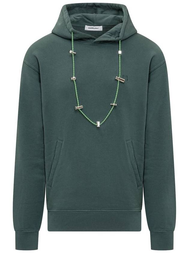 Hooded Sweatshirt BMBB023F22FLE001 4884 GREEN - AMBUSH - BALAAN 2