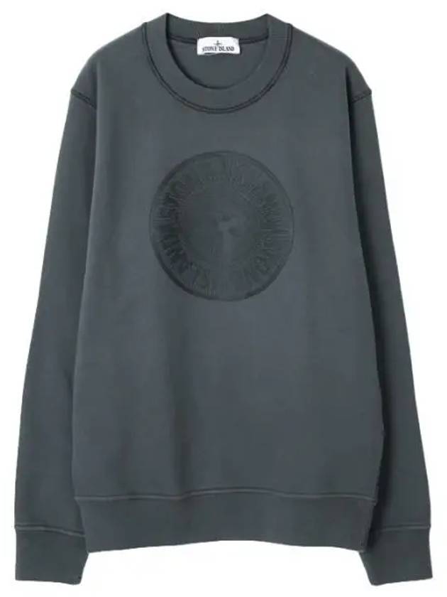 Men's Industrial One Print Sweatshirt Grey - STONE ISLAND - BALAAN 2