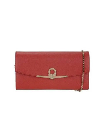 Gancini Metal Buckle Shoulder Bag Coral - SALVATORE FERRAGAMO - BALAAN 1