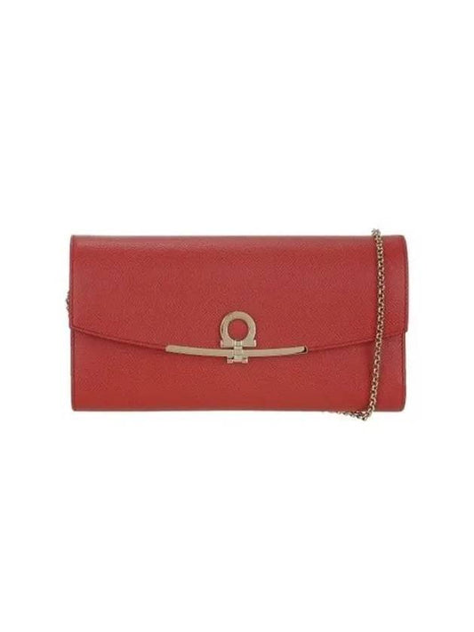 Gancini Metal Buckle Shoulder Bag Coral - SALVATORE FERRAGAMO - BALAAN 1