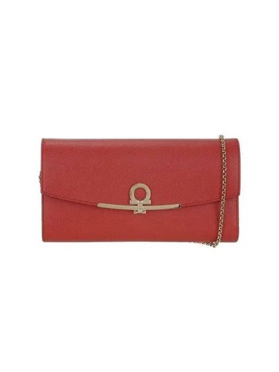 Gancini Metal Buckle Shoulder Bag Coral - SALVATORE FERRAGAMO - BALAAN 2