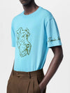 Graphic Short Sleeved Crew Neck 1AFPY4 - LOUIS VUITTON - BALAAN 4