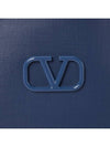 V Logo Signature Canvas Tote Bag Navy - VALENTINO - BALAAN 9