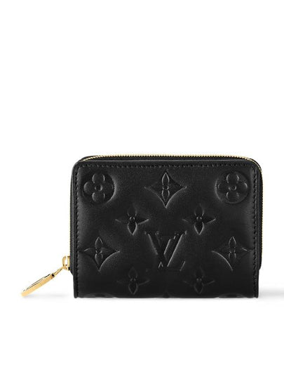 Women's Lou Monogram Lambskin Half Wallet Black - LOUIS VUITTON - BALAAN 2