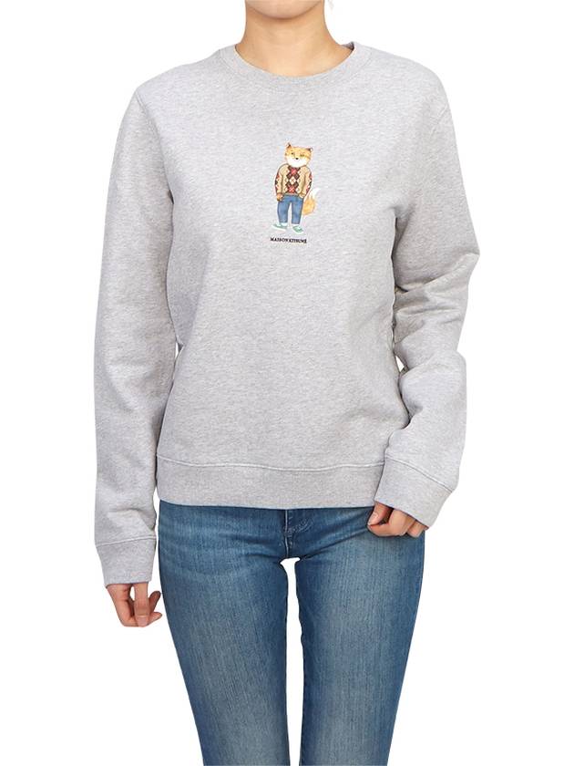 Women's Dress Fox Printing Sweatshirt Grey - MAISON KITSUNE - BALAAN 6