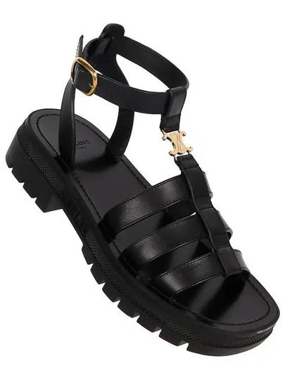 Clea Triomphe Gladiator Sandals Black - CELINE - BALAAN 2