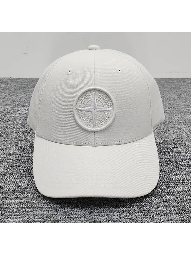 Embroidered Logo Ball Cap White - STONE ISLAND - BALAAN 3