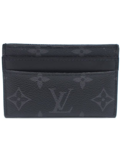 Women s Louis Vuitton M62170 Monogram Eclipse Double Card Holder gt wallet business Gangbuk used luxury goods - LOUIS VUITTON - BALAAN 2