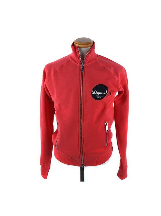 High Neck Zip Up Jacket Red - DSQUARED2 - BALAAN 1