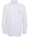 Embroidered Pony Logo Striped Long Sleeve Shirt Blue White - POLO RALPH LAUREN - BALAAN 2