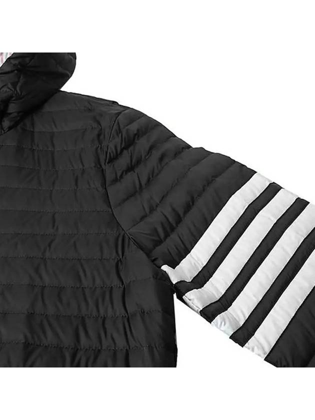 Men's 4 Bar Hooded Padding Black - THOM BROWNE - BALAAN 5