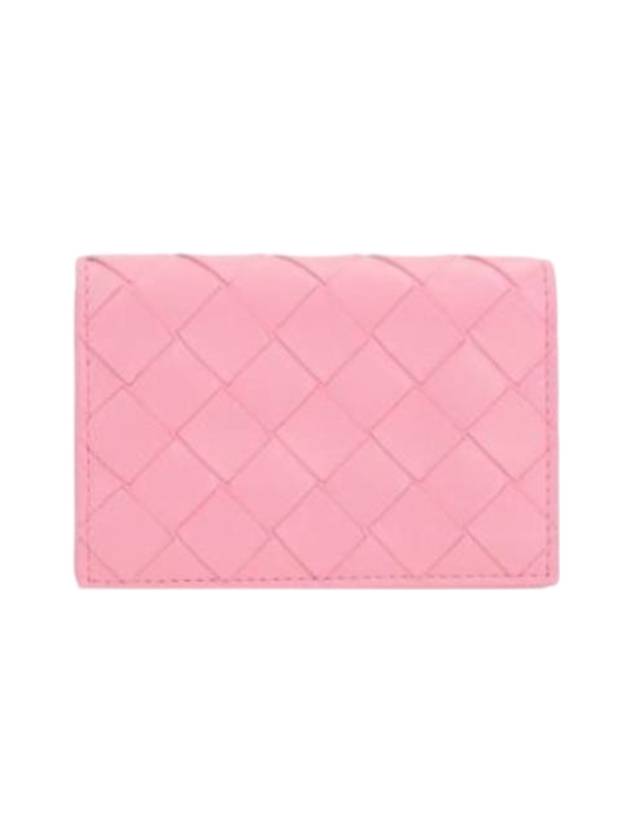 Intrecciato Flap Business Card Wallet Pink - BOTTEGA VENETA - BALAAN 1