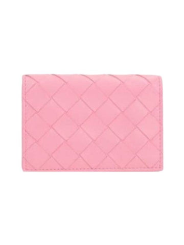 Intrecciato Flap Business Card Wallet Pink - BOTTEGA VENETA - BALAAN 1