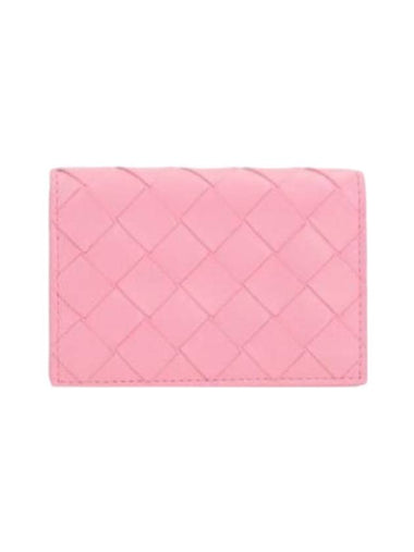 Intrecciato Flap Business Card Wallet Pink - BOTTEGA VENETA - BALAAN 1