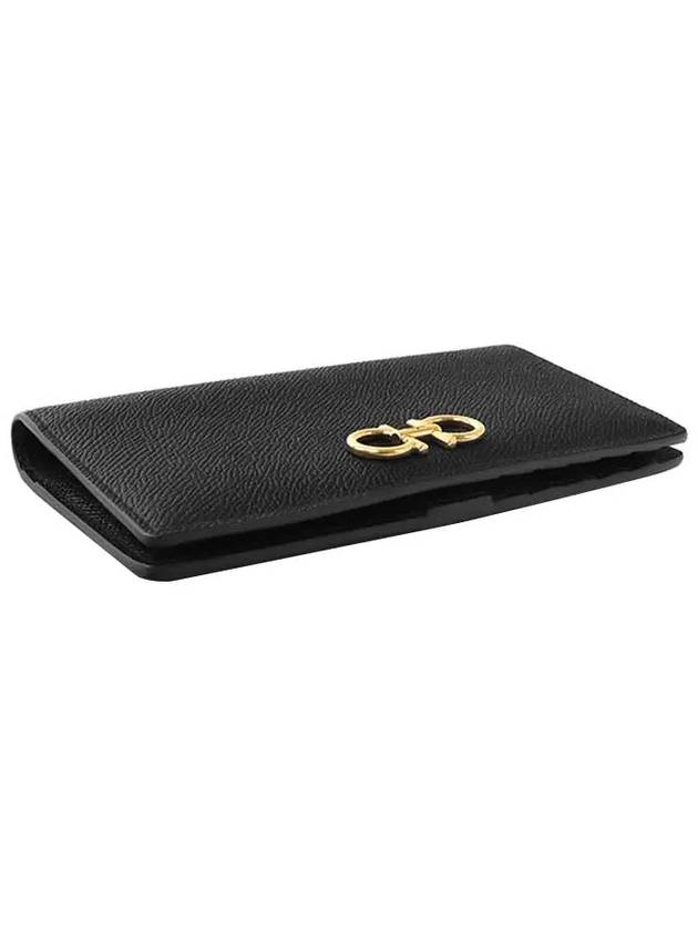 Gancini Continental Long Wallet Black - SALVATORE FERRAGAMO - BALAAN 4