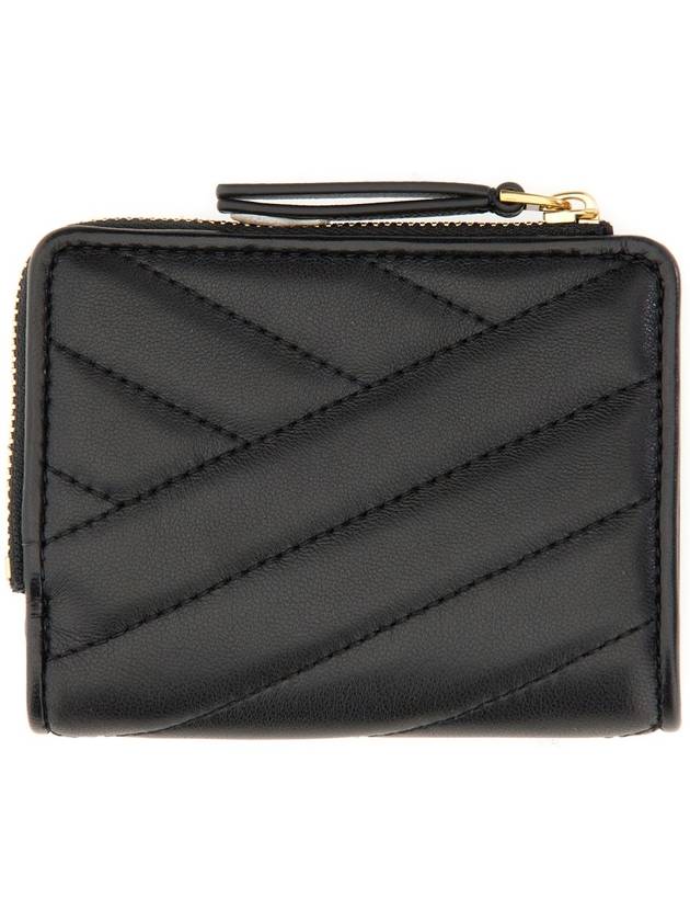 Chevron Half Wallet Black - TORY BURCH - BALAAN 3