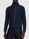 Silk Cotton Funnel Neck Zip Up Jacket Royal Blue - TOM FORD - BALAAN 2