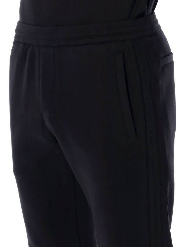 cotton track pants black - EMPORIO ARMANI - BALAAN 4