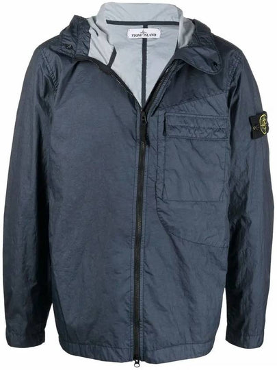 Waffen Patch Membrana Hooded Jacket Avio Blue - STONE ISLAND - BALAAN 2