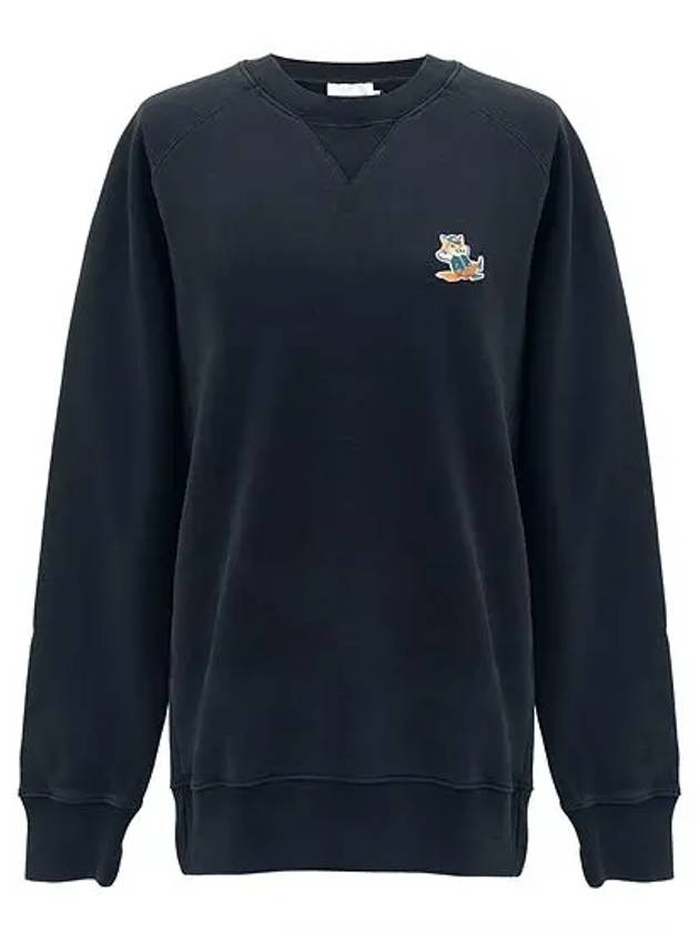 Dressed Fox Patch Classic Sweatshirt Black - MAISON KITSUNE - BALAAN 2