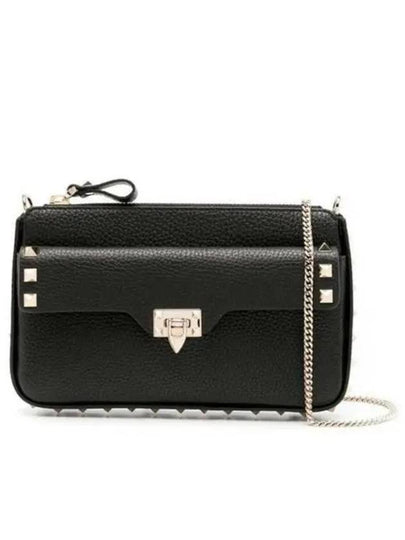 Rockstud Shoulder Bag Black - VALENTINO - BALAAN 2